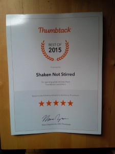 Certificate from Thumbtack 